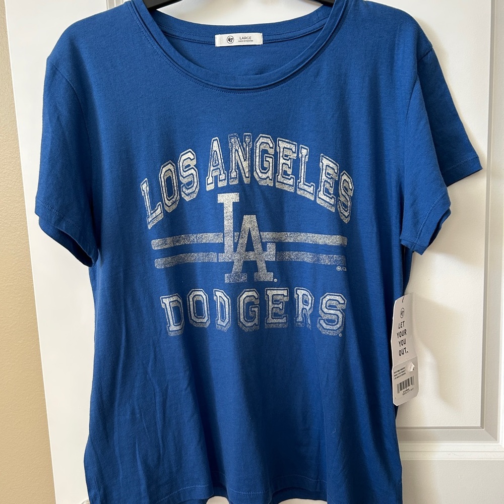 47 Brand Los Angeles Dodgers Blue T-Shirt Women’s Size L